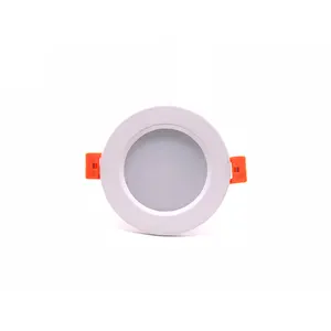 White Trim White Die-casting Housing Opal Diffuser Commercial Ceiling Light Thin Round 3W SMD Down Light Office LED Panel Light