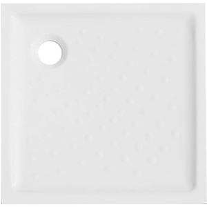 Receveur de douche carré moderne en céramique H6 70x70x6cm étanche avec résine acrylique et fibre de verre - pour hôtels et salles de bain - Product Image 1