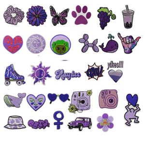 Nouveau Patch Brodé Thermocollant Série Violette Chapeau Soleil Cœur Appareil Photo pour Décoration et Cadeau - Product Image 1