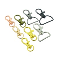 Mousquetons pivotants en zinc avec anneau en D – Accessoires de porte-clés durables et sûrs pour sacs, bagages, laisses de chien, serrures TSA