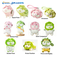 Peluche chien rose style scolaire COOL DRAGON, cadeau pour enfants, personnalisation et vente en gros prises en charge