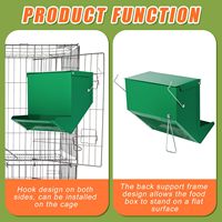 JH-Mech Mangeoire à lapin pour animaux de compagnie 4 pièces personnalisable grande capacité résistant à l'humidité crochet et support de base conception Mangeoire à lapin