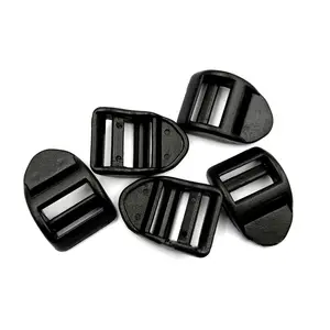 Wholesale price plastic buckles 20 MM curved ladder three button ladder lock buckle bag webbing belt accessories clip