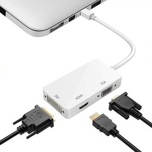 Câble <span class=keywords><strong>adaptateur</strong></span> actif 3-en-1 Mini DP vers VGA DVI HDTV HD-MI, prend en charge la résolution 1080P pour <span class=keywords><strong>Apple</strong></span> <span class=keywords><strong>MacBook</strong></span> Pro <span class=keywords><strong>Air</strong></span> Thinkpad - Product Image 3