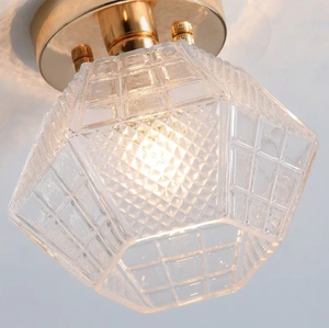 Plafonnier moderne en laiton Offre Spéciale verre de cuivre d'or pour le bureau à domicile et le balcon tailles de lampe moyennes éclairage de couloir - Product Image 5