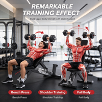 Banc pliable multifonctionnel REYK au design moderne, en acier et cuir, réglable, pour la salle de sport et la maison, durable, modèle unisexe
