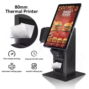 Wuxin tương tác tự phục vụ thanh toán <span class=keywords><strong>kiosk</strong></span> sàn hoặc treo tường thực phẩm đặt hàng <span class=keywords><strong>kiosk</strong></span> với SDK chức năng cho cà phê/Giặt/khách sạn - Product Image 6