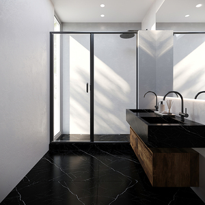 Úc sang trọng không Khung kính cường lực tắm màn hình vuông xuất hiện với bản lề phong cách mở cho khách sạn - Product Image 1