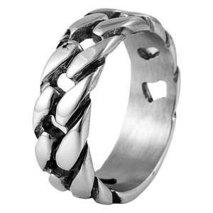 yunnique <b>Titanium</b> Steel Chain <b>Ring</b> Women's Punk Hollow Geometric Fashion Jewelry 210132 - Product Image 5