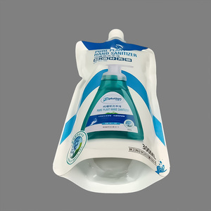 Pochette Doypack PE 300 ml avec impression par gravure, anti-fuite, refermable, avec bec verseur, pour le stockage de liquide désinfectant - Product Image 3