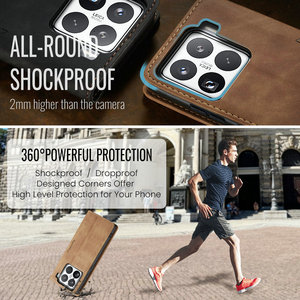 CaseMe produit de qualité pour <span class=keywords><strong>Xiaomi</strong></span> 15 ultra 15t 15t Pro étui de téléphone portefeuille magnétique en cuir PU fentes pour cartes pour <span class=keywords><strong>Xiaomi</strong></span> 15 ultra étui - Product Image 5