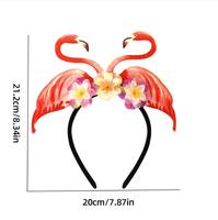 Bandeau de fête hawaïenne Luau, bandeau scintillant pour fête, flamant rose, ananas, palmier pour accessoires de fête d'été tropicale sur la plage