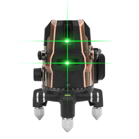 Niveau laser 3D 5 lignes à faisceau vert 360° rotatif auto-nivelant pour travaux de nivellement croisé