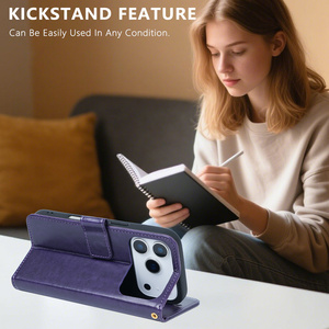 เคสหนังแบบกระเป๋าใส่โทรศัพท์สำหรับ <span class=keywords><strong>Samsung</strong></span> Galaxy S23 Plus S24 Ultra <span class=keywords><strong>FE</strong></span> S25 Edge S26 Pro 5G พร้อมช่องใส่บัตร ฝาพับ ป้องกัน <span class=keywords><strong>NFC</strong></span> แม่เหล็ก - Product Image 5