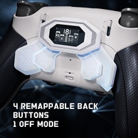 Kit de remappage EXtremeRate BEYOND avec manettes ergonomiques redessinées et écran OLED, en caoutchouc blanc et noir, pour PS5 Edge