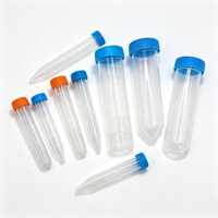 Tubes de centrifugation de laboratoire 50 ml 10 ml 15 ml en polypropylène plastique, coniques à bords évasés, avec bouchon à vis