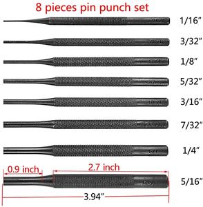 Ensemble de 8 poinçons à défoncer - pour le travail du bois/la machinerie/le travail du métal/les réparations et l'artisanat - Product Image 3