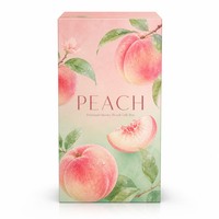 Op maat gemaakte bedrukte stevige geschenkverpakking voor premium witte perzik fruitverpakkingen, aquarelontwerp deksel en bodem, groothandel OEM