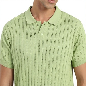 เสื้อโปโลแขนสั้นถักสำหรับผู้ชาย สีพื้น เรียบง่าย ติดกระดุมด้านหน้า ระบายอากาศได้ดี น้ำหนักเบา เหมาะสำหรับฤดูร้อน เสื้อกอล์ฟ โปโลสำหรับทุกเพศ - Product Image 4