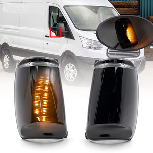 ไฟเลี้ยวกระจกมองข้างฟอร์ดทรานซิท Mk8 รุ่น 1847387 สีเหลืองอำพัน แบบ LED 12V ฝาครอบเปลี่ยนทดแทนสำหรับรถตู้ปี 2014-2020 - Product Image 1