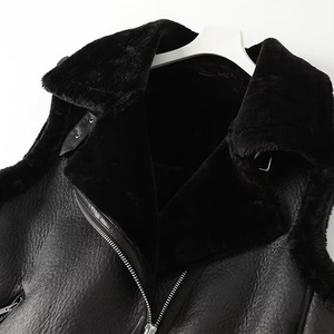 SHENZHU mujeres 2022 invierno nueva moda Chic una <span class=keywords><strong>piel</strong></span> <span class=keywords><strong>chaleco</strong></span> Vintage sin mangas cremallera <span class=keywords><strong>Mujer</strong></span> prendas <span class=keywords><strong>de</strong></span> vestir exteriores Chic Veste - Product Image 3