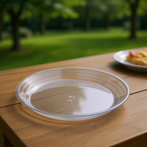 Assiettes en acrylique 12 pouces, lot de 4, transparentes comme du cristal, sans BPA, lavables au lave-vaisselle, incassables, réutilisables, en plastique - Product Image 2