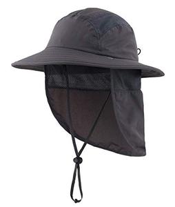 Chapeau seau en polyester de qualité supérieure extérieur UPF 50 + chapeau de soleil chapeau de pêche en maille à large bord avec rabat de cou séchage rapide - Product Image 6