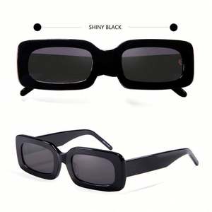 Gafas de Sol Personalizadas de Acetato con Marco Grueso de Lujo 2022, Color Caramelo, Cuadradas y Rectangulares para Hombre y Mujer - Product Image 5