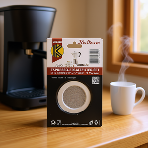 Ensemble de filtres de rechange Kruger Espresso, 3 tasses, 1 filtre, 3 joints pour machine à expresso - Product Image 1