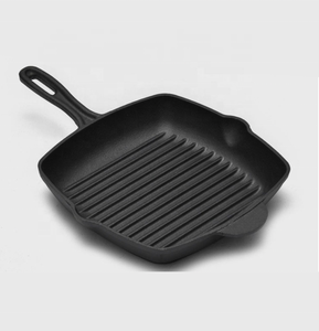 Plaque de <span class=keywords><strong>poêle</strong></span> carrée en fonte <span class=keywords><strong>pour</strong></span> Steak et <span class=keywords><strong>viande</strong></span> avec poignée - Product Image 2