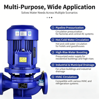 Pompe centrifuge horizontale électrique à aspiration axiale 75 kW pour applications industrielles