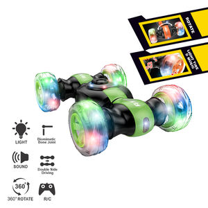 Coche de Control Remoto de 2.4Ghz, Coche de Acrobacias RC, Vehículo Invencible con Giro de 360 Grados, con Luces y Música, Juguete de Coche Giratorio para Niños - Product Image 4