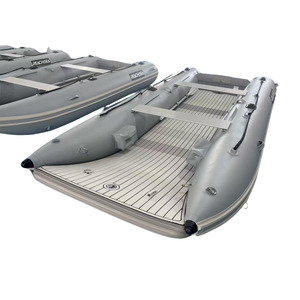 เรือคาตามารันเป่าลม REACHSEA CAT400 ขนาด 400 ซม. <span class=keywords><strong>สี</strong></span><span class=keywords><strong>ดำ</strong></span>พร้อมโลโก้ <span class=keywords><strong>สี</strong></span><span class=keywords><strong>เทา</strong></span>กลาง พร้อมพื้นรองลม - Product Image 1