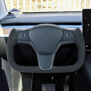 Volant directionnel personnalisé en cuir suédé, adapté aux modèles de <span class=keywords><strong>Tesla</strong></span> Y 3, nouveau, - Product Image 6