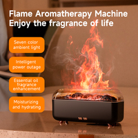 Diffuseur d'arômes à flamme simulée, volcan, lave, huile essentielle, humidificateur d'air, brumisateur à froid, électrique, usage hôtelier et domestique, 7 couleurs