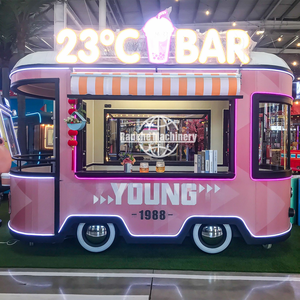 Carritos de Comida Móviles de Acero Inoxidable a Medida, Carritos de Helados con Diseño Resistente a la Oxidación para Servicio de Snacks y Comida Rápida - Product Image 1