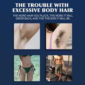 Crème Dépilatoire Inhibant la Repousse Permanente des Poils, Étiquette Privée à l'Aloès Véra, Parfum Fruité, pour Femmes et Hommes - Product Image 3