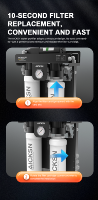 Système de filtration d'eau intelligent RO600, purificateur par osmose inverse à flux direct de 600 gallons avec service OEM/ODM, pour installation sous évier ou sur comptoir