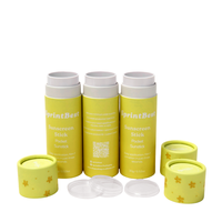 Tubes en papier de haute qualité en gros, 10g/15g/20g/30g/50g/65g, tubes d'emballage cosmétique vides pour bâton de crème solaire