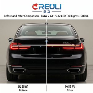 Luci Posteriori LED a Larghezza Completa CREULI, Sequenziali, Fumé, con Freno e Indicatore di Direzione, Plug & Play per BMW Serie 7 G11 G12 16-21 - Product Image 6
