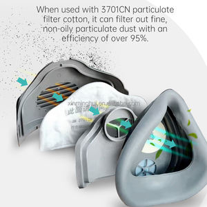 <span class=keywords><strong>Masque</strong></span> respiratoire demi-visage complet en TPE, anti-poussière, jetable et lavable, modèle 1212, fabriqué au Shandong – Vente en gros pour marques - Product Image 5