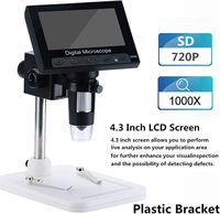 Microscope numérique USB à loupe d'écran de bureau portable LCD Electron de 4.3 pouces avec caméra 1080P et éclairage LED réglable
