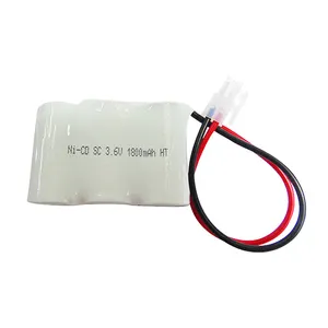 Chất lượng cao tùy chỉnh cuộc sống lâu dài 3.6V 1800mAh Ni-Cd Pin gói NiCd SC Kích thước Nickel Cadmium 1300mAh 1500mAh 2000mAh 2200mAh