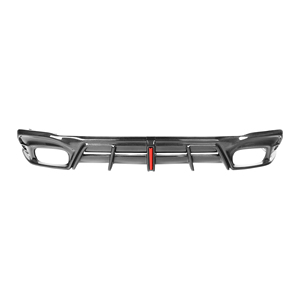 Diffusore Posteriore in Vera Fibra di Carbonio Stile A con Luce Freno LED per <span class=keywords><strong>Audi</strong></span> <span class=keywords><strong>A4</strong></span> B9.5 S4 <span class=keywords><strong>Sline</strong></span> 2021-2024, Splitter per Paraurti Posteriore - Product Image 3