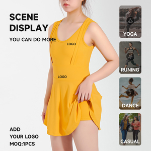 Sommer Schnelltrocknende Aktive Sportbekleidung Golf-Tennis-Kleid Damen-Outfit Tennis-Sportkleid Mit Shorts - Product Image 3