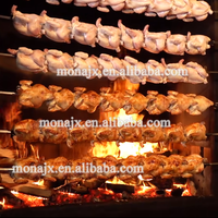 Machine professionnelle de gril de poulet de bois de chauffage | prix de four de rôtisserie de poulet à vendre