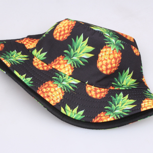 Chapeaux <span class=keywords><strong>Bob</strong></span> d'été Fitspi pour femmes et hommes, imprimés fruits ananas cerise citron, chapeaux Panama double face, chapeaux de pêcheur à deux côtés - Product Image 6