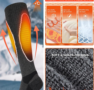 Chaussettes de ski thermiques personnalisées Compports, chaudes, pour sports d'hiver, randonnée et trekking en extérieur, haute performance - Product Image 6