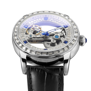 <span class=keywords><strong>Montre</strong></span> de Sport Automatique Luxe Designer pour Homme, Bracelet Cuir Transparent, Fonction Squelette, Cadeau OEM Logo - Product Image 2