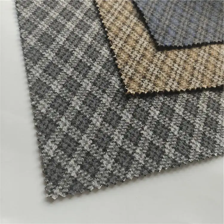 Excellent quality dty knitted brush printed fabric cross tweed fabric for garment factory wholesaler